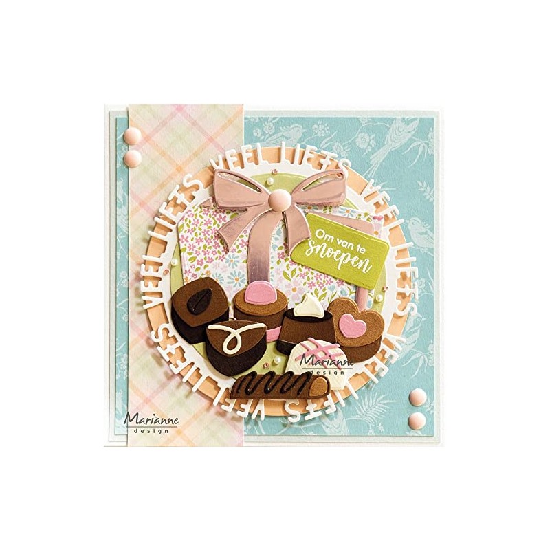 Marianne Design COL1528, Paper, Pink, One Size, 19 Pieces