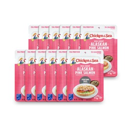 Chicken of the Sea Wild Caught Alaskan Pink Salmon with Everything Bagel Seasoning, 2.5 oz. Packet (Box of 12)