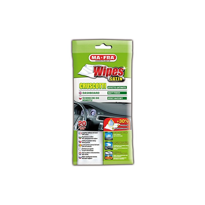 DASHBOARD WIPES SATIN EFFECT – Wipes to shine and revive