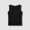 JAJU [JAJU] Women's Cotton Rib Boatneck Tank Top (Choose 1