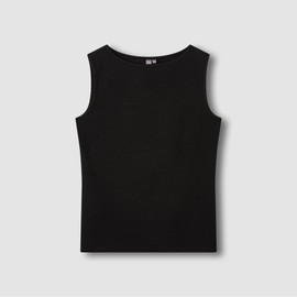 JAJU [JAJU] Women's Cotton Rib Boatneck Tank Top (Choose 1 of 5)