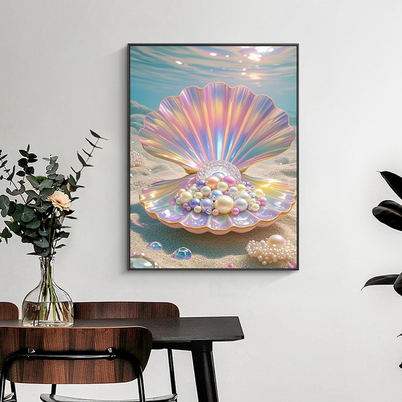 Shell Diamond Painting Kits for Adults, Seashell Diamond Art Kits