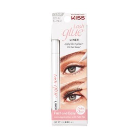 KISS Clear Lash GLUEliner, Felt-Tip Eyelash Adhesive, Clear Matte Finish, Foolproof Application, Easy Touch-Up, 0.02 Oz- Clear (3)