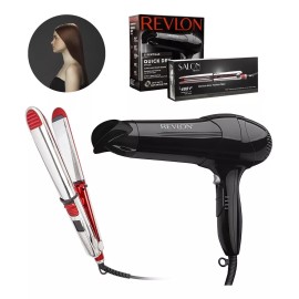 Salon Beauty/Revlon Combo Plancha Salon Beauty 480°f Y Secadora Revlon 1875w