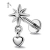 Agrewd Flat Back Cartilage Earring -G23 Solid Titanium Helix Earring
