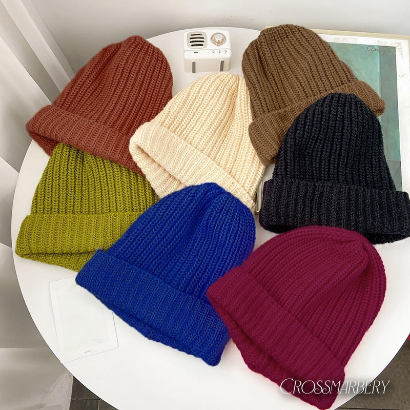 Cross Marberry CY101 Women's Loose Knit Hat, Warm Knit Cap,