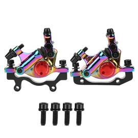 HB-100 Xtech Zoom Hydraulic Brakes Hb100 e Bike Brake Kit Himiway Ebike Set for Scooter Ycle Mountain Blue Caliper Shim Cable Pull,Parts HB-100 Bike Aluminium Alloy (Colorful)