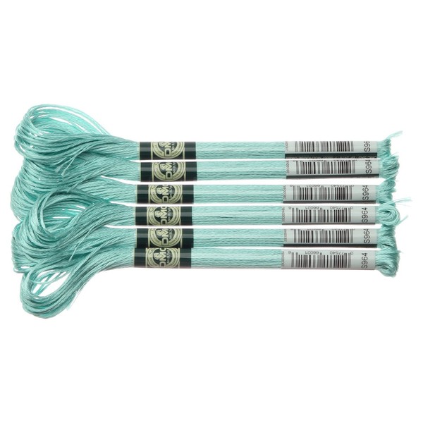 DMC Satin Floss 8.7 Yards-Light Seagreen 12 per Box