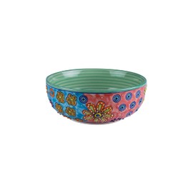 Gall&Zick Bowl 19 cm Diameter Hand-Painted Ceramic Salad Bowl (Green)