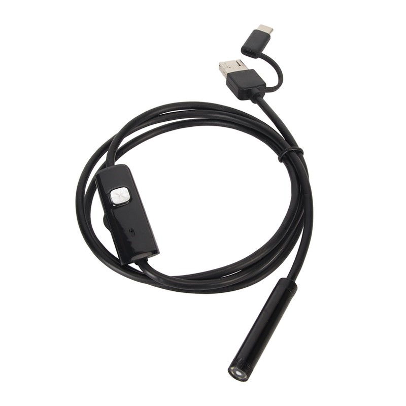 USB Endoscope 8mm Lens 3 in 1 Interface IP67 Waterproof