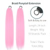 2 paquetes de extensiones de coleta trenzada larga con gomas