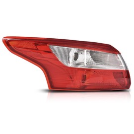 Tail Light Lamp Assembly w/o Bulb Left Driver Side Outer LH Compatible with Ford Focus 4-Door Sedan 2012 2013 2014, Tail Lamps Rear Lights