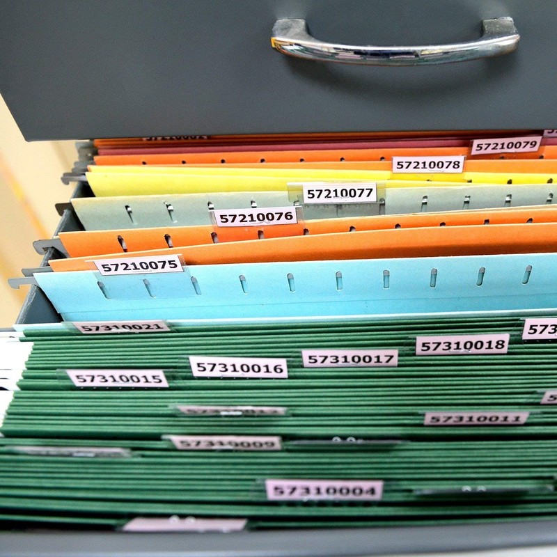 120 Sets Hanging Folder Tabs and Inserts for Quick Identification