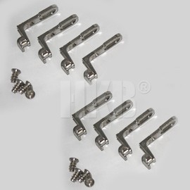 HKB ® Hettich 062445 Rear Panel Connectors for Rear Panel Thickness up to 5 mm Die-Cast Nickel-Plated with Screws Pack of 8