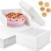 DOYIDE 12Pcs Cake Boxes, 12x12x6 Inches White Bakery Boxes with