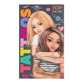 Depesche TOPModel 13225 Tattoo Pad for Children, with 6 Sheets of Temporary Tattoos in Different Patterns, Colours and Designs