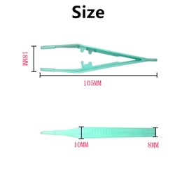 24 Pcs Disposable Plastic Tweezers - First Aid Forceps