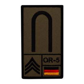Café Viereck ® Corporal Bundeswehr Rank Patch with Rank - Embroidered with Velcro - 9.8 cm x 5.6 cm