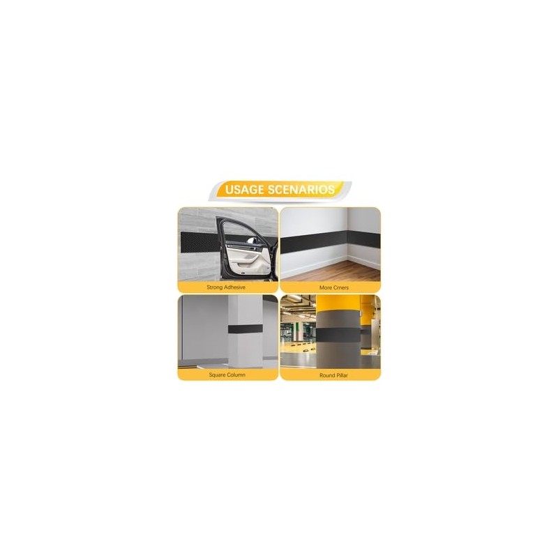 Garage Wall Protector，2 Roll-79 * 8 * 1/4，Sectional Foam Sticking
