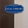 Victorian Plus Legal Library Wall or Door Sign - Leather