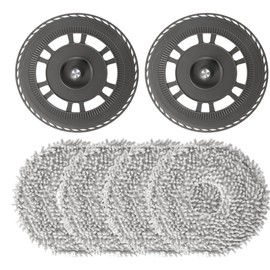 Compatible with Dreame X40/X50 Ultra & L10s Pro - 2 Replacement Mop Holders + 4 Microfibre Pads - High Quality Accessories for Wiping Function, Self Cleaning & Hot Air Drying
