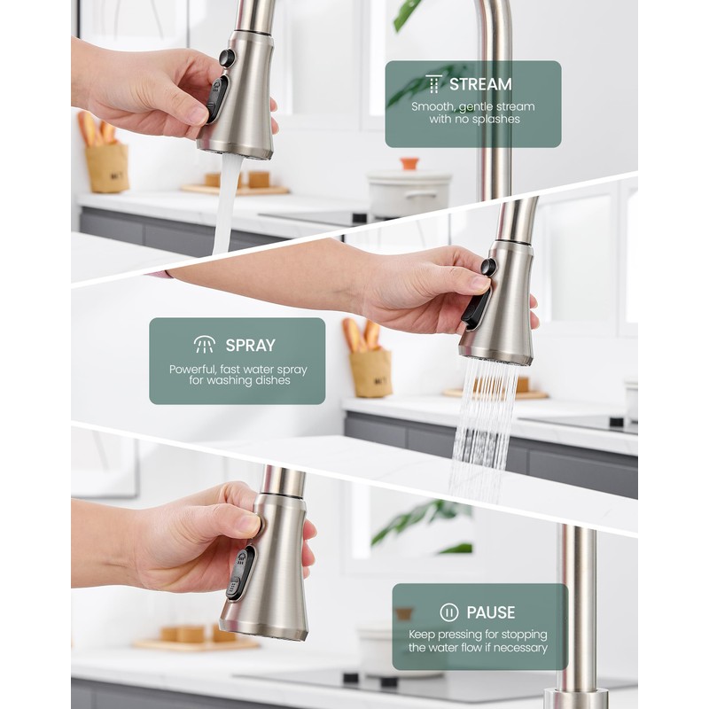 HEISOK Pull Down Spray Head for Kitchen Faucet - Kitchen