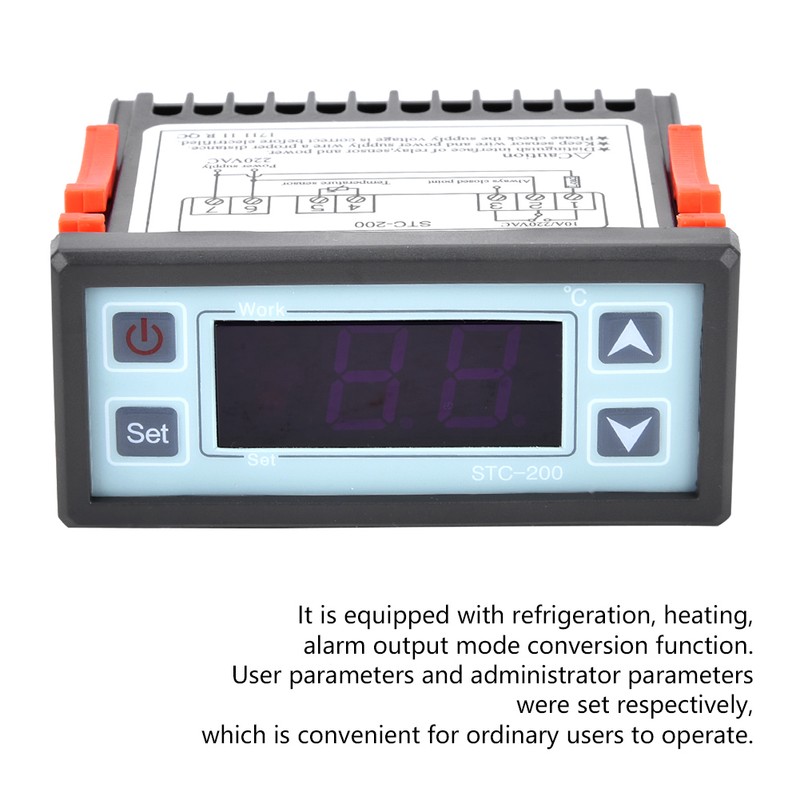 STC‑200 Digital Microcomputer Thermostat Temperature Controller with Refrigeration Heating