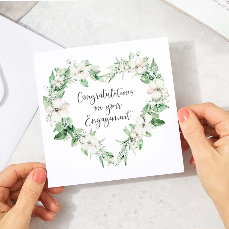 Engagement Card, Congratulations on Your Engagement Floral Greeting Card