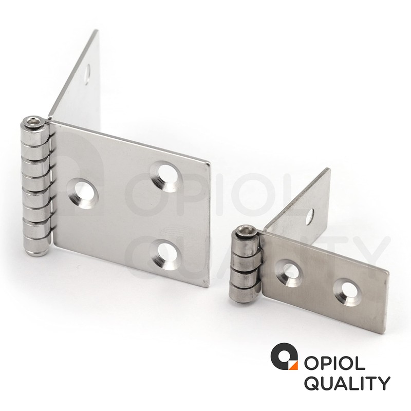 OPIOL QUALITY® Hinge Punched 100 x 40 mm Stainless Steel