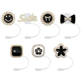 7 Pieces Dust-Proof Straw Cap, Creative Cartoon Straw Cover, Straw Decorations, Water Cup Accessories.