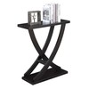 Convenience Concepts Newport Cross Step Console Table, Espresso