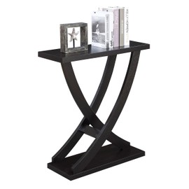 Convenience Concepts Newport Cross Step Console Table, Espresso