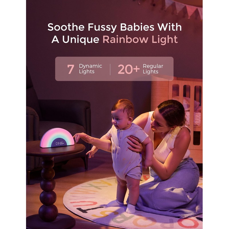 Momcozy DreamSync™ Baby Sound Machine, Night Light, APP Control Baby