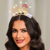 DRESBE Light Up Birthday Headband LED Rhinestone Birthday Queen Tiara