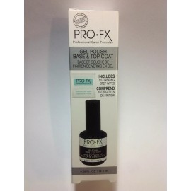 Pro-FX Gel Nail Polish Base & Top Coat - 10 Finishing Wipes Salon Professional.