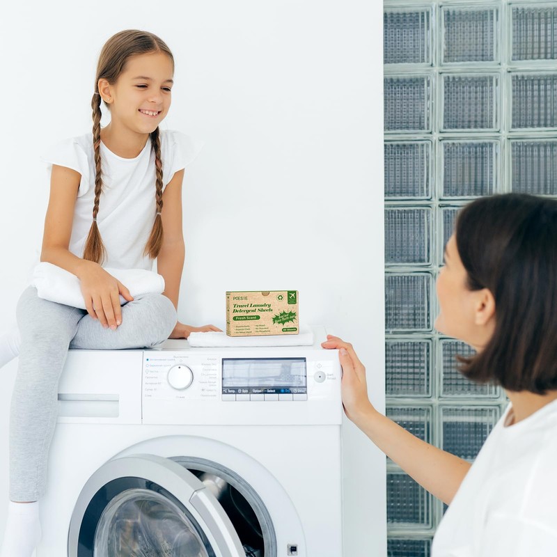 Poesie Laundry Detergent Sheets Washer Sheets for Travel Laundry Soap