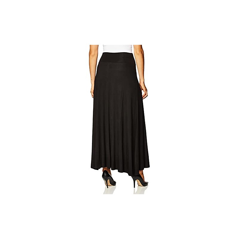 AGB Women's Timeless Fashion Long Soft Knit Skirt with Waist