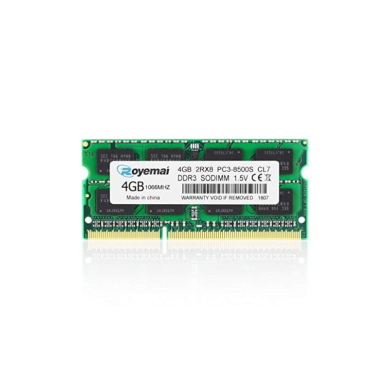 8GB Kit(2X 4GB) DDR3 2RX8 PC3-8500S 1066MHz 204pin 1.5v SODIMM