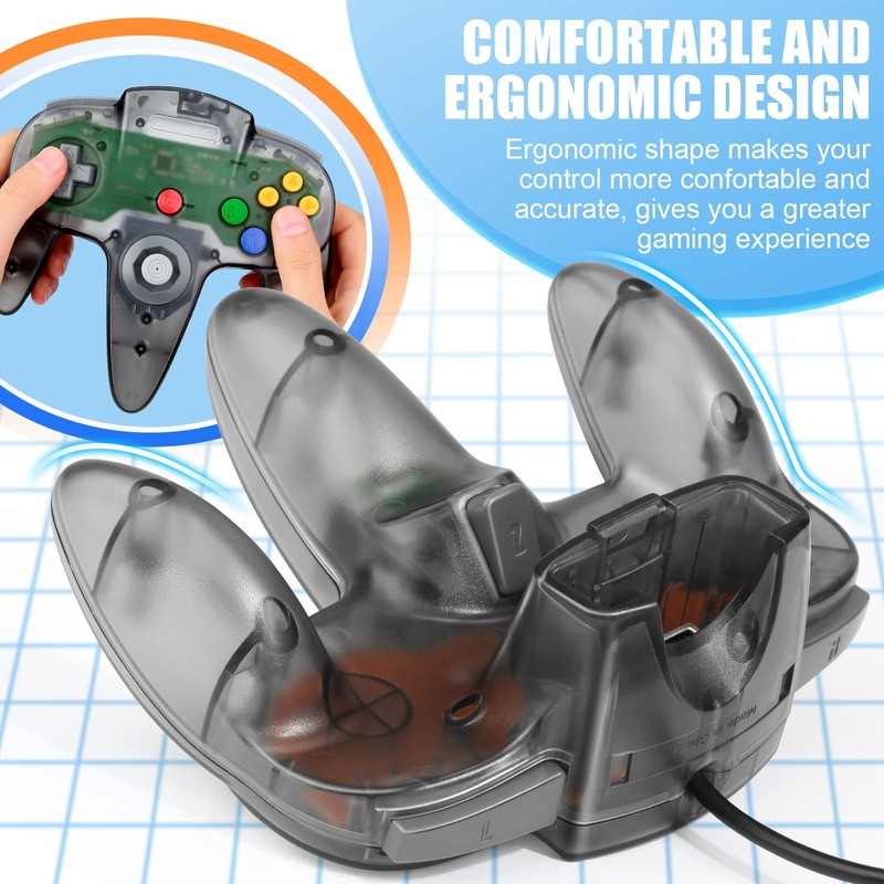 Wired USB N64 Controller, FISUPER Classic Video Game Controller USB