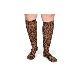 Lymphedivas Celtic Mocha Medical Graduated Compression Sock Pair 30-40mmHg (Long Closed-Toe 30-40 mmHg X-Large)