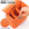 Sanwa Direct 200-BG019LGY Camera Bag, Inner Box with 2 Dividers,