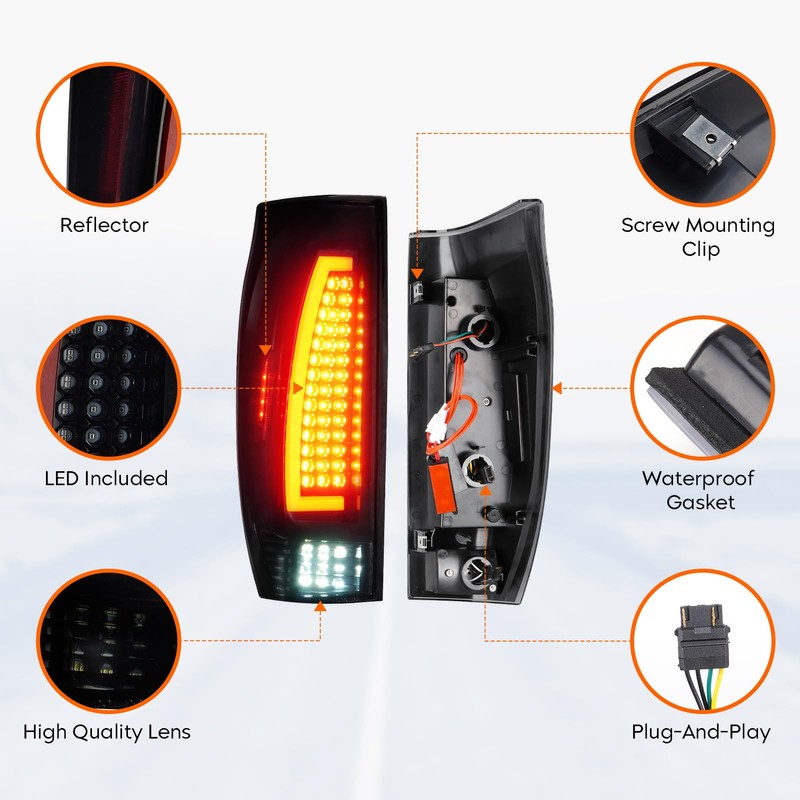 Tresound LED Tail Light for Chevy Avalanche 1500 2500 2002