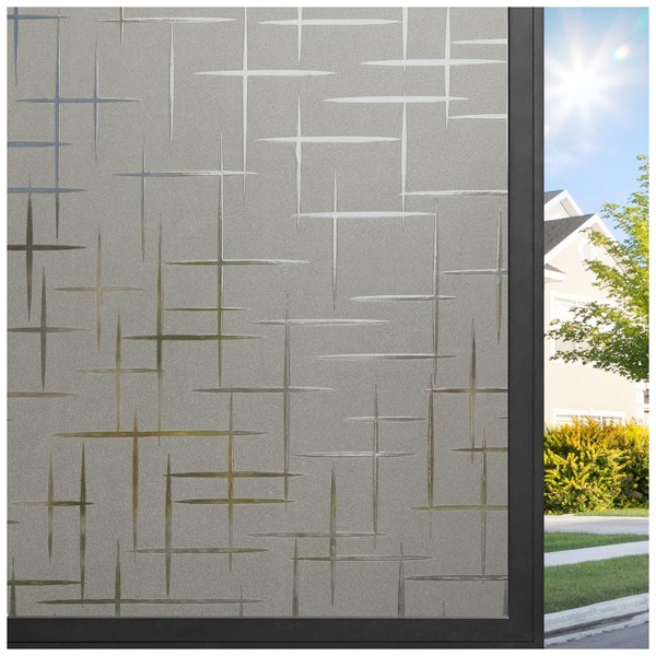 rabbitgoo Window Privacy Film Frosted Glass Window Film, Static Cling
