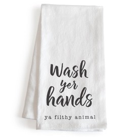 Wash Your Hands Ya Filthy Animal Hand Towel 18x24 Inch, Wash Your Hands Towel, Kitchen Funny Dish Towel, Funny Saying Kitchen Towel Funny Funny Dish Towel Saying Funny Tea Towel Funny Hand Towel