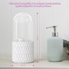 Makeup Brush Holder Organiser with Lid, 360° Rotating Dustproof Make