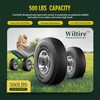 Wiltire (2 Pack) 4.10/3.50-4 Flat Free Tire and Wheel 10-Inch