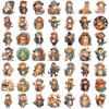 50 Packs Orange Cat Stickers Water Bottles Laptop Phone Motorcycle