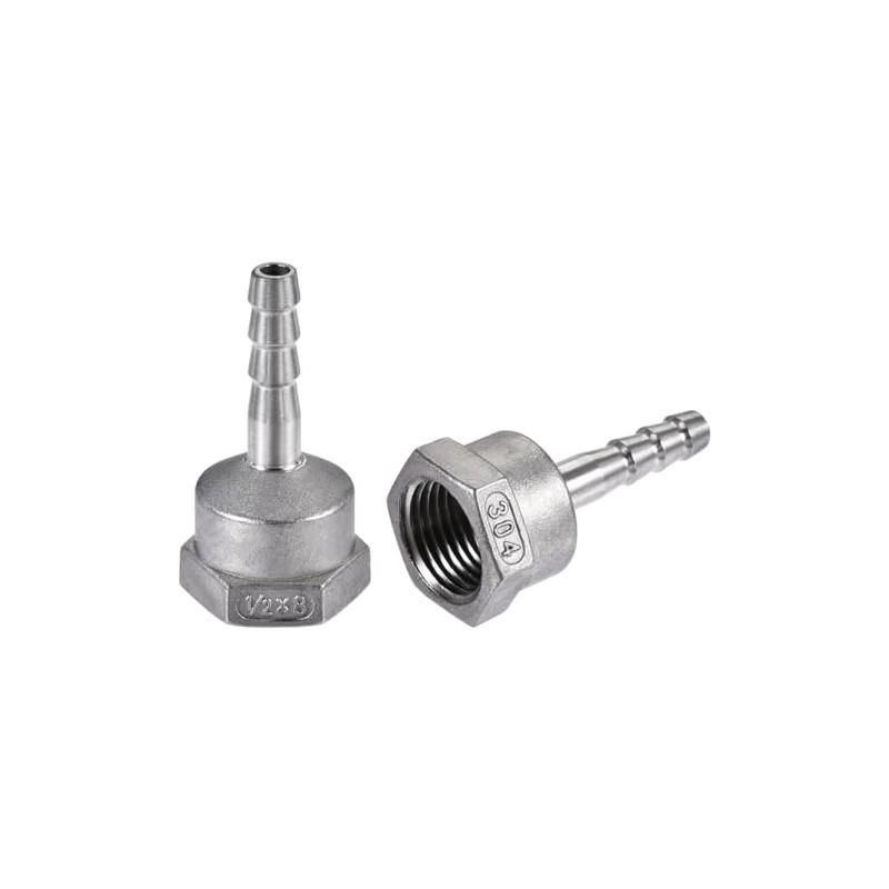 sourcing map 304 Stainless Steel Hose Connector Hose Nozzle Fitting