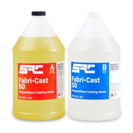 SPRESIN Fabri-Cast 50 - Polyurethane Casting Resin for Models, Figurines, and Sculptures - Beginner Silicone Hand Molding Set with Ultra Low Viscosity Liquid and Fast Curing Resin (2 Gallon Kit)
