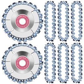 8 Pcs 8 Pcs 5/8 Inch Chain Disc Saw Blades for Angle Grinders 22 Teeth Saw Blade with Replacement Chains for Chain Disc Grinding Replacement Wheel